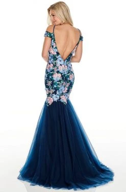 Rachel Allan Prom - 7001 Embroidered Off-Shoulder Mermaid Dress