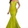 Rachel Allan Prom - 7016 Embellished Deep Off-Shoulder Mermaid Dress