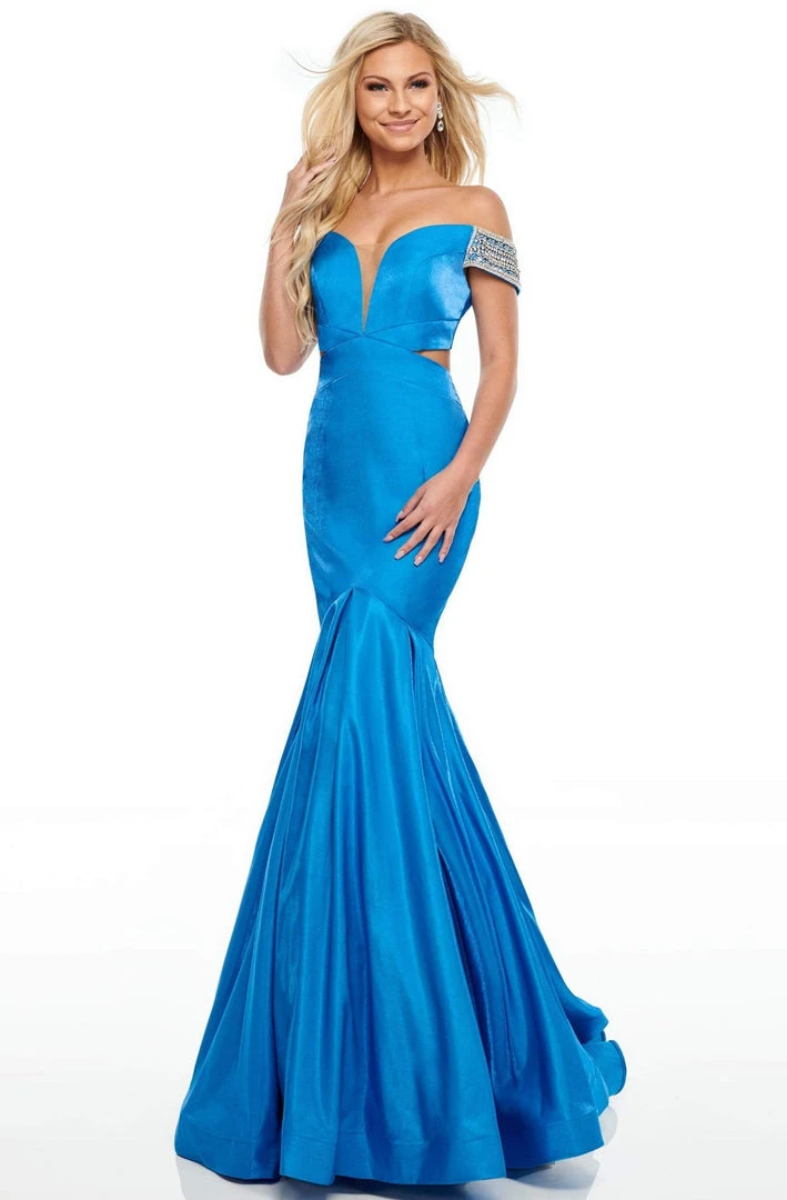 Rachel Allan Prom - 7016 Embellished Deep Off-Shoulder Mermaid Dress 7 Rachel Allan Prom - 7016 Embellished Deep Off-Shoulder Mermaid Dress