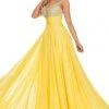 Formal Gowns Rachel Allan Prom - 7018 Beaded V-Neck Chiffon A-Line Dress