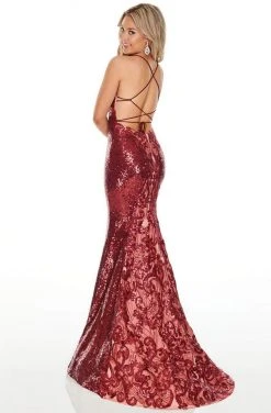 Rachel Allan Prom - 7038 Metallic Sequined Trumpet Dress Formal Gowns 11 Rachel Allan Prom - 7038 Metallic Sequined Trumpet Dress Formal Gowns