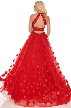 Formal Gowns Rachel Allan Prom - 7049 Scoop Embellished A-Line Dress
