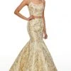 Rachel Allan Prom - 7050 Two Piece Beaded Brocade Mermaid Dress Formal Gowns 2 Rachel Allan Prom - 7050 Two Piece Beaded Brocade Mermaid Dress Formal Gowns
