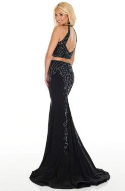 Formal Gowns Rachel Allan Prom - 7064 Two Piece Halter Mermaid Dress