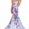 Rachel Allan Prom - 7073 Sweetheart Floral Printed Trumpet Dress 2 Rachel Allan Prom - 7073 Sweetheart Floral Printed Trumpet Dress