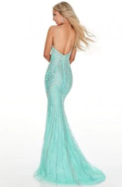 Formal Gowns Rachel Allan Prom - 7084 Semi-Sweetheart Sequined Sheath Dress