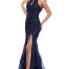 Formal Gowns Rachel Allan Prom - 7090 Keyhole Embellished Sheath Dress