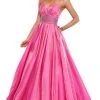 Rachel Allan Prom - 7094 Spaghetti Strap Rhinestone Studded Long Gown Formal Gowns