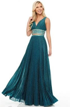 Rachel Allan Prom - 7099 Two Piece Shimmer Beaded A-Line Dress Formal Gowns 10 Rachel Allan Prom - 7099 Two Piece Shimmer Beaded A-Line Dress Formal Gowns