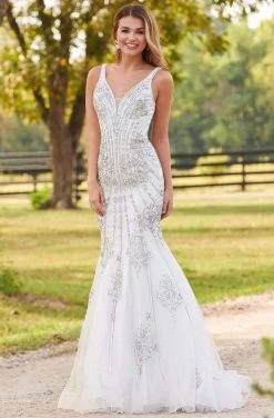 Rachel Allan Prom - 7103 Beaded V-Neck Mermaid Dress 11 Rachel Allan Prom - 7103 Beaded V-Neck Mermaid Dress