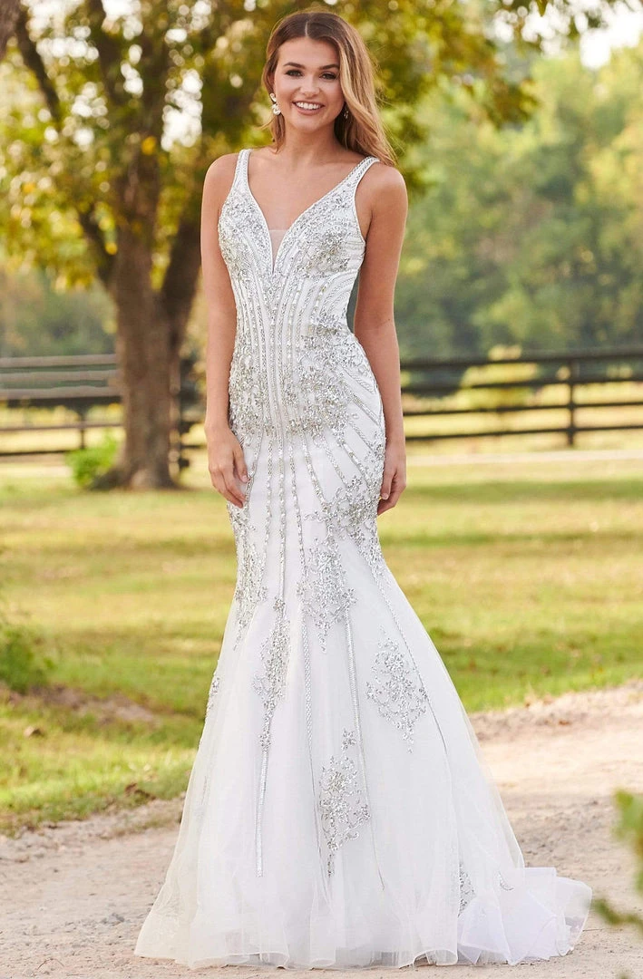 Rachel Allan Prom - 7103 Beaded V-Neck Mermaid Dress 7 Rachel Allan Prom - 7103 Beaded V-Neck Mermaid Dress