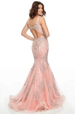 Rachel Allan Prom - 7103 Beaded V-Neck Mermaid Dress 8 Rachel Allan Prom - 7103 Beaded V-Neck Mermaid Dress
