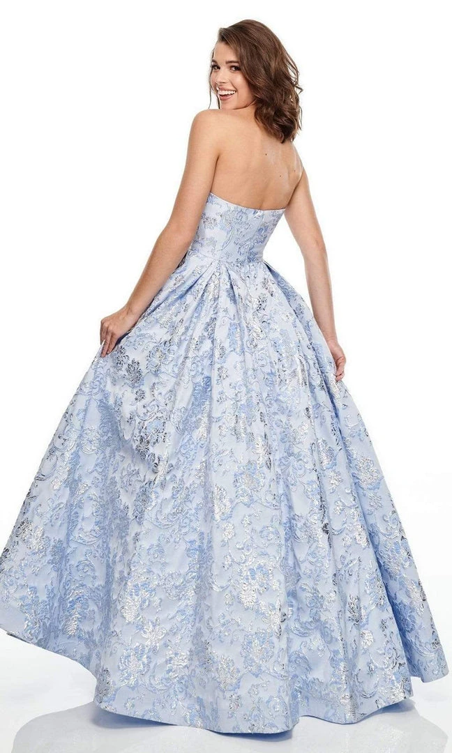 Formal Gowns Rachel Allan Prom - 7104 Semi-Scoop Metallic Ballgown 4 Formal Gowns Rachel Allan Prom - 7104 Semi-Scoop Metallic Ballgown