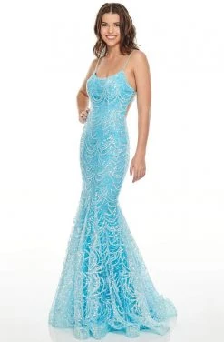 Formal Gowns Rachel Allan Prom - 7112 Scoop Sequined Trumpet Dress 8 Formal Gowns Rachel Allan Prom - 7112 Scoop Sequined Trumpet Dress
