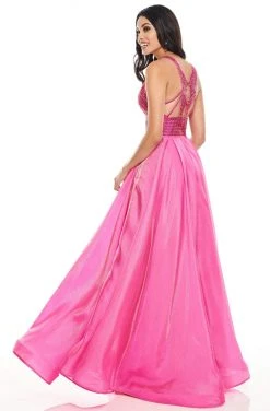 Rachel Allan Prom - 7116 Beaded Halter Organza A-Line Dress 6 Rachel Allan Prom - 7116 Beaded Halter Organza A-Line Dress