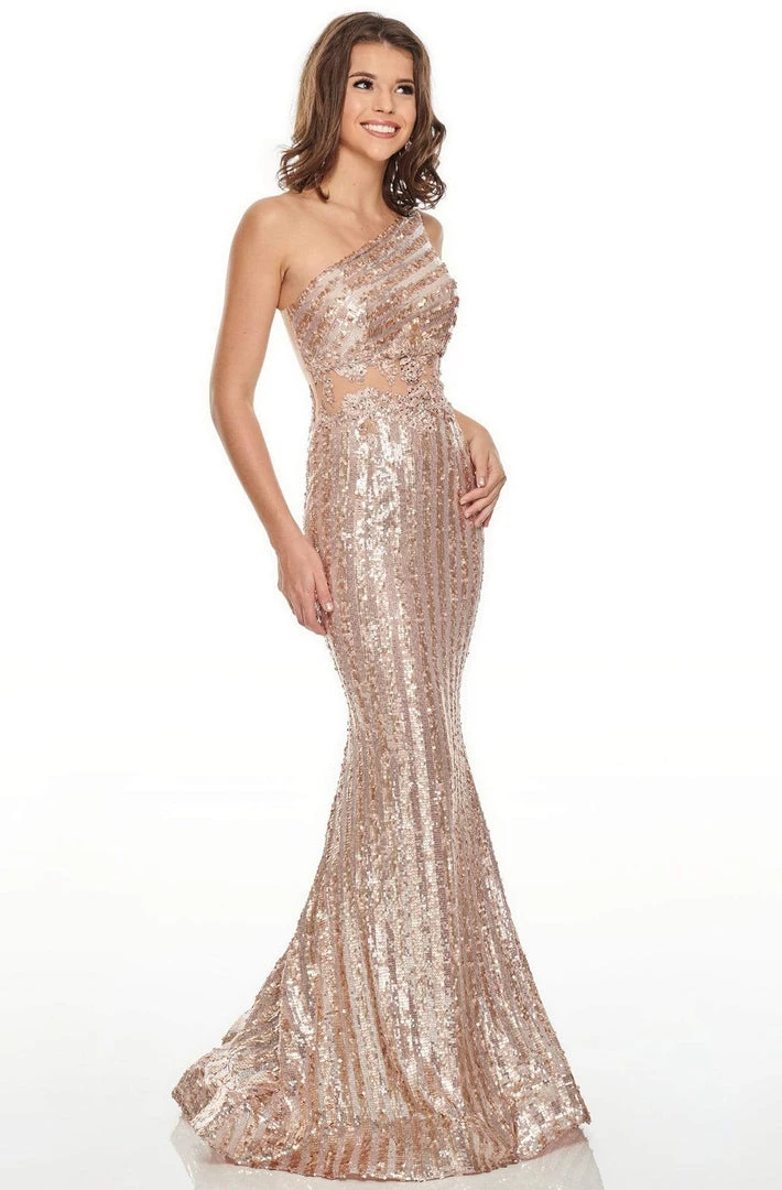 Formal Gowns Rachel Allan Prom - 7121 Asymmetrical Sequined Trumpet Dress 5 Formal Gowns Rachel Allan Prom - 7121 Asymmetrical Sequined Trumpet Dress