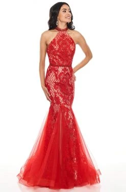 Rachel Allan Prom - 7123 Bedazzled High Halter Mermaid Dress