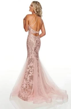 Rachel Allan Prom - 7123 Bedazzled High Halter Mermaid Dress