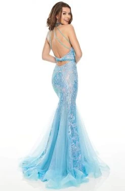 Rachel Allan Prom - 7123 Bedazzled High Halter Mermaid Dress