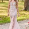Formal Gowns Rachel Allan Prom - 7126 Beaded Deep V-Neck Tulle Trumpet Dress 2 Formal Gowns Rachel Allan Prom - 7126 Beaded Deep V-Neck Tulle Trumpet Dress