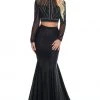 Rachel Allan Prom - 7128 Two Piece Beaded High Neck Mermaid Dress Formal Gowns