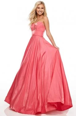 Formal Gowns Rachel Allan Prom - 7139 Strapless Sweetheart Cutout Bodice Long Gown
