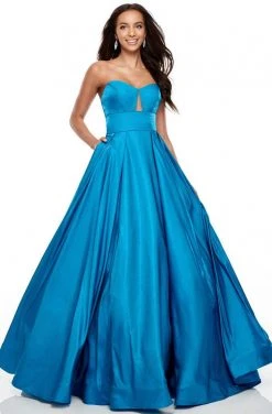 Formal Gowns Rachel Allan Prom - 7139 Strapless Sweetheart Cutout Bodice Long Gown