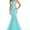 Rachel Allan Prom - 7140 Embellished Deep V-Neck Mermaid Dress Formal Gowns 1 Rachel Allan Prom - 7140 Embellished Deep V-Neck Mermaid Dress Formal Gowns