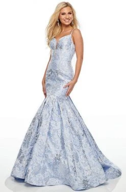 Rachel Allan Prom - 7158 Sweetheart Metallic Trumpet Dress Formal Gowns