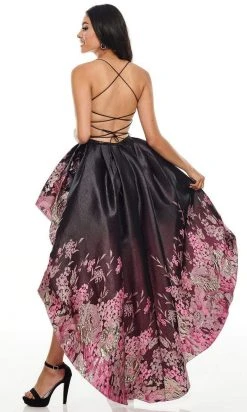 Rachel Allan Prom - 7168 Sweetheart Lace-Up High-Low A-Line Dress Formal Gowns