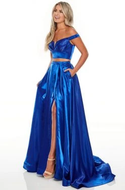 Rachel Allan Prom - 7185 Two Piece Off-Shoulder A-Line Gown