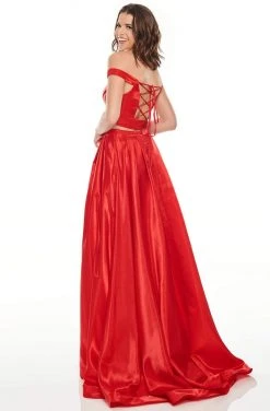 Rachel Allan Prom - 7185 Two Piece Off-Shoulder A-Line Gown