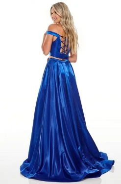 Rachel Allan Prom - 7185 Two Piece Off-Shoulder A-Line Gown