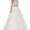 Formal Gowns Rachel Allan Prom - 7193 Two-Piece Sweetheart Bedazzled A-Line Dress