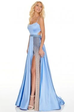 Rachel Allan Prom - 7203 Scoop Embellished Waist A-Line Dress Formal Gowns 5 Rachel Allan Prom - 7203 Scoop Embellished Waist A-Line Dress Formal Gowns