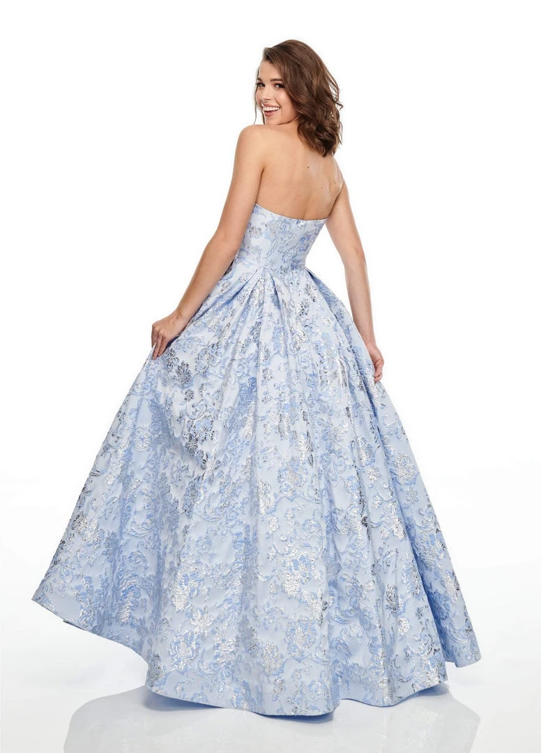 Rachel Allan Prom - Strapless Metallic Ballgown 7104 - 1 Pc Periwinkle In Size 06 Available Formal Gowns 4 Rachel Allan Prom - Strapless Metallic Ballgown 7104 - 1 Pc Periwinkle In Size 06 Available Formal Gowns
