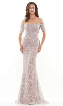 Rina Di Montella - Embellished Sweetheart Evening Dress RD2736 - 1 Pc Coffee In Size 14 Available Bridesmaid Dresses
