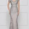 Rina Di Montella - Lace Applique Trumpet Evening Dress RD2657 1 Rina Di Montella - Lace Applique Trumpet Evening Dress RD2657