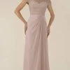 Rina Di Montella - RD2430 Pearl Beaded Illusion Bateau Chiffon Gown Formal Gowns 2 Rina Di Montella - RD2430 Pearl Beaded Illusion Bateau Chiffon Gown Formal Gowns
