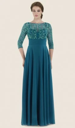 Formal Gowns Rina Di Montella - RD2626 Embellished Illusion Bateau Chiffon Dress 9 Formal Gowns Rina Di Montella - RD2626 Embellished Illusion Bateau Chiffon Dress