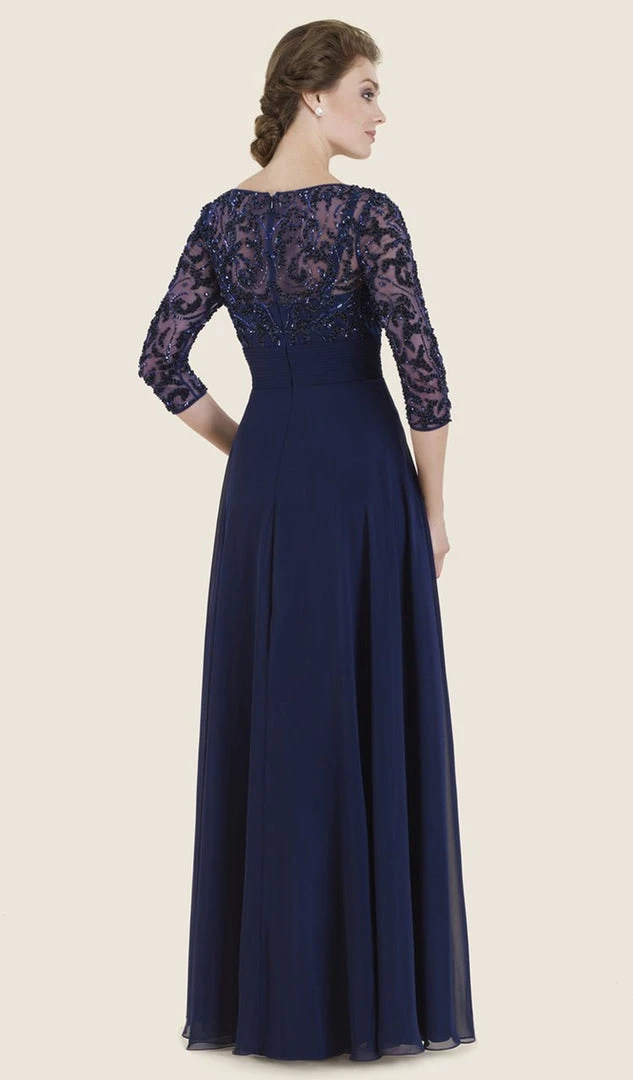 Formal Gowns Rina Di Montella - RD2626 Embellished Illusion Bateau Chiffon Dress 4 Formal Gowns Rina Di Montella - RD2626 Embellished Illusion Bateau Chiffon Dress