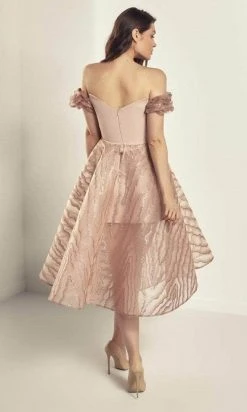 Cocktail Dresses Rozallini - Off Shoulder Cocktail Dress RSB9605 - 1 Pc Black In Size 2 Available