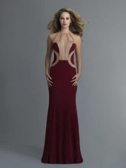Saboroma - 99965 Jewel Neck Trumpet Dress