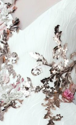 Formal Gowns Saiid Kobeisy - 3352 Illusion Appliqued Peplum Detail Gown 9 Formal Gowns Saiid Kobeisy - 3352 Illusion Appliqued Peplum Detail Gown