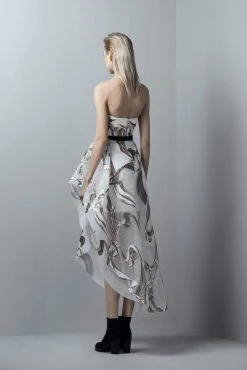 Saiid Kobeisy - 3356 Sequined Asymmetrical High Low Gown