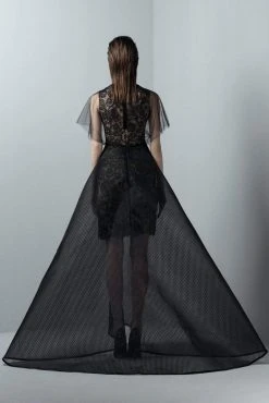 Saiid Kobeisy - 3373 Lace Jewel Tulle A-line Dress Formal Gowns