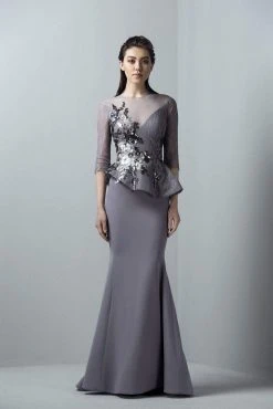 Saiid Kobeisy - 3374 Illusion Jewel Brode Mermaid Dress Formal Gowns