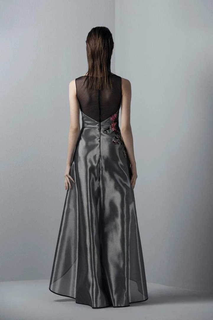 Formal Gowns Saiid Kobeisy - 3380 Sleeveless Metallic High Low Gown 4 Formal Gowns Saiid Kobeisy - 3380 Sleeveless Metallic High Low Gown