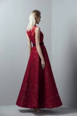 Saiid Kobeisy - 3384 Full-Length Embroidered Tulle Gown