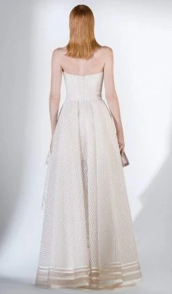 Formal Gowns Saiid Kobeisy - 3403 Strapless Lattice Tulle Brode High Low Gown
